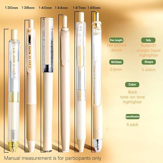 Image of SAMVARDHAN Pastel Gel Pens Highlighter Set, Aesthetic School Supplies 5PCS Retractable Blue Ink Pens with 1PCS Highlighter, 0.5mm Fine Points for School Writing Planner Marker (Green)