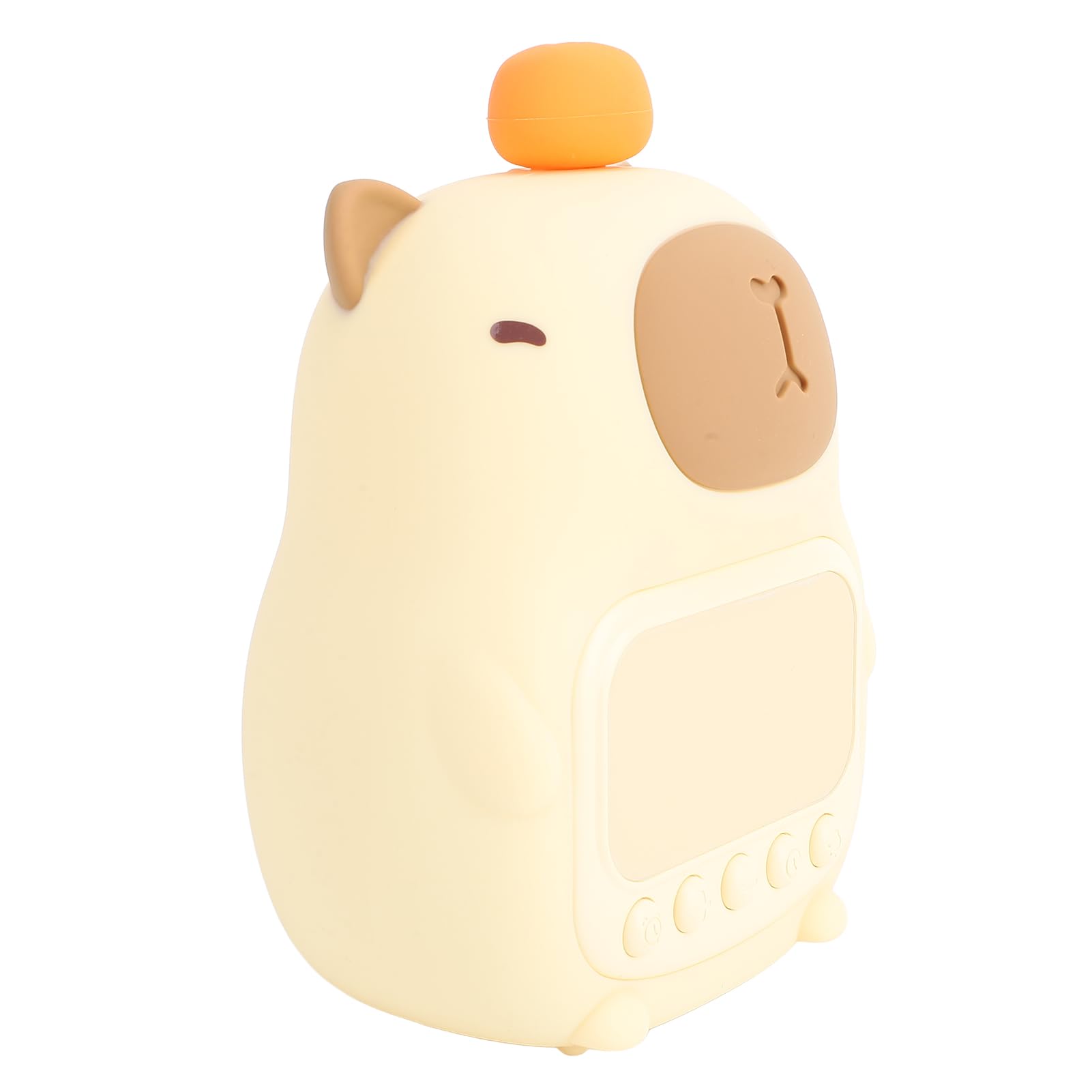 Réveil Numérique, Rechargeable Calme Récit D'alarme Mignon avec USB et Lumière Nocturne, Réveil de L'alarme Animal Capybara Horloge Nocturne pour Chambre à Coucher Table de Nuit