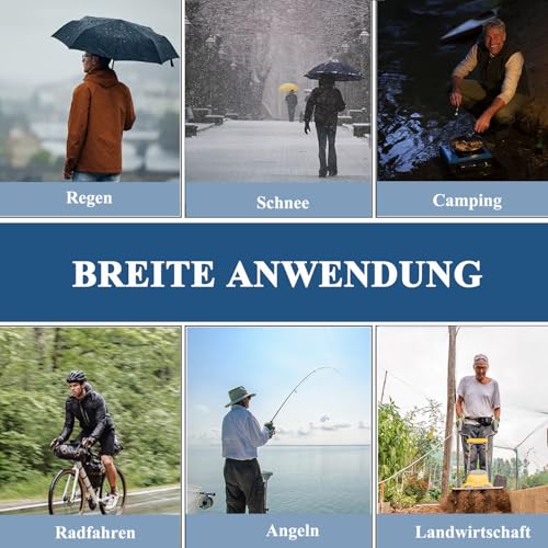 Wasserdichte Schuhüberzieher, Faltbare Wasserdicht Überschuhe für Männer Frauen, Rutschfest Regenüberzieher Schuhe, Wiederverwendbare Regenstiefel Schuhabdeckung mit Reflektorstreifen (L (40-42 EU))