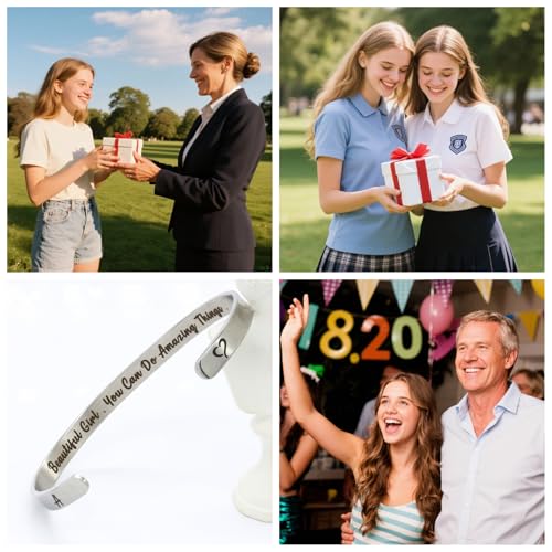 Image of Bracelets Gifts for Teen Girls Birthday Gifts for Granddaughter Daughter Jewelry Confirmation First Communion Christmas 6 8 10 12 14 16 Year Old Teenage Tween Teens Girl