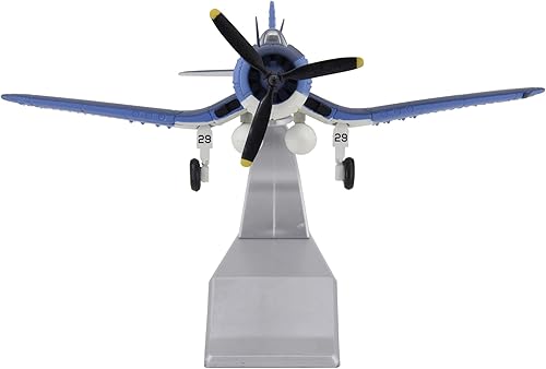 Miniatura 5 de TANG DYNASTY Modelo de avión de ataque de metal Corsair 172, azul marino de los Estados Unidos, modelo de avión militar, avión fundido, para