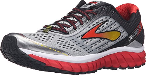 Brooks Men's Ghost 9 (Alloy/High Risk Red/Black, 11 D(M) US)