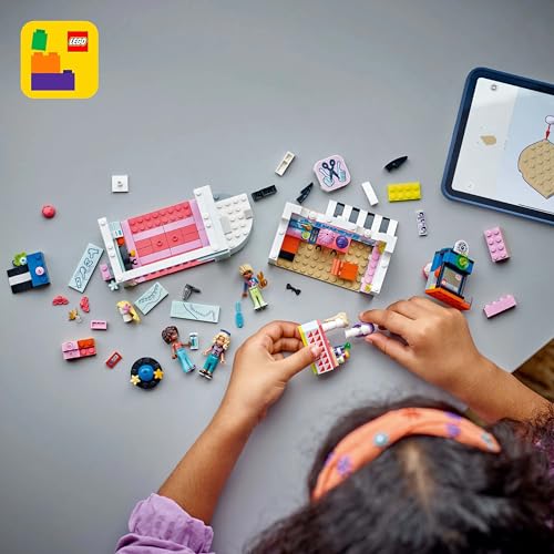 Image of LEGO Friends Hair Salon and Accessories Store Creative Pretend-Play Toy 42662 Building Blocks Toys for 7+ Gift for Boys and Girls