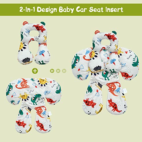 Baby Head Neck Support For Newborn, Infant Car Seat Insert, Toddler Stroller And Carseat Sleeping Cushion, 2-In-1 Body Ultra-Soft Comfort Support #TOP5