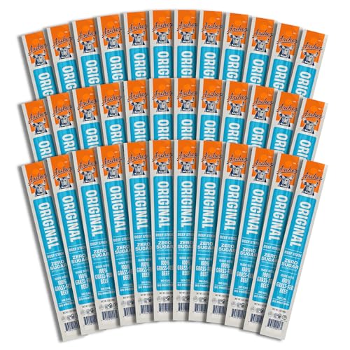 Archer Jerky Original Beef Jerky Sticks - Grass-Fed Beef Sticks Individually Wrapped, Bulk Protein Snack Packs, Gluten Free, Paleo, Keto - 1 oz (Pack of 36)
