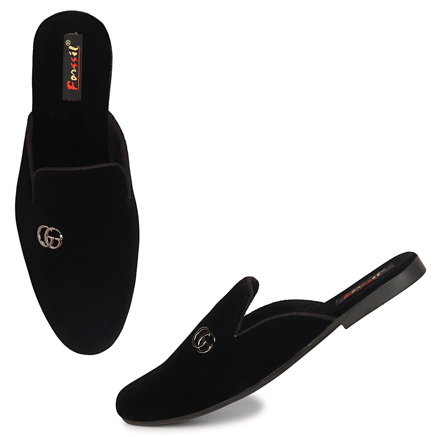 forssil Men's Fancy Fashion Mules/Backless |Buckled | Loafer | Moccasin |Soft Cushioned Insole | Stylish & Comfortable Shoes for Men and Boys (FSL-1554)-picture-15