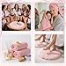HunnmingRe 18 Pcs Foot Spa Kit for Pink Spa Sleepover Party Supplies with 6 Foldable Foot Soaking & 6 Towels & 6 Floor Mats Matching Ribbon for Women Galentine Valentine Gift
