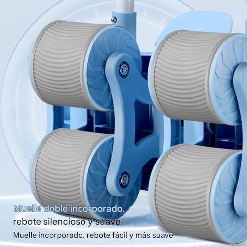 Rueda abdominal con soporte de brazos para evitar dolor lumbar y entrenar core 6