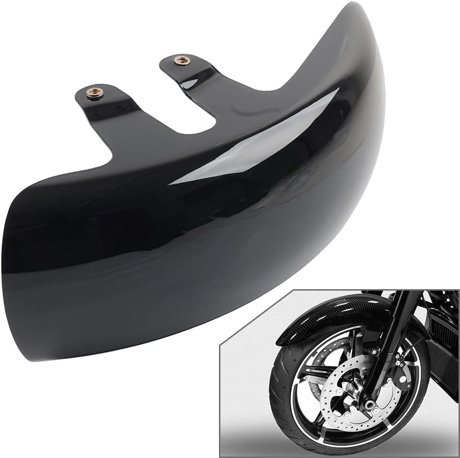 SIKUAI YZT-DNB-23B Mudguard Wheel Wrap Front Mud Guard Hugger Glossy Black ABS For Harley CVO Street Glide FLHXSE 2024-2025, For Harley Road Glide FLTRX 2024-2025 1 Pc