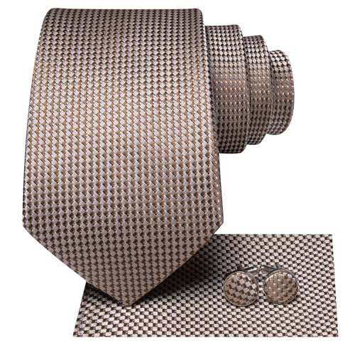 Image of Hi-Tie Men 63inches Tie Set Extra Long Necktie Paisley Tie Pocket Suqare Cufflinks Big and Tall Men Tie