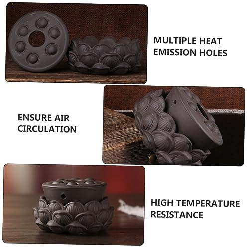 Juego de herramientas para moxibustión y masaje, olla de moxa de arcilla púrpura para terapia corporal, tamaño ajustable, fácil de usar para alivio del dolor y relajación miniatura 5