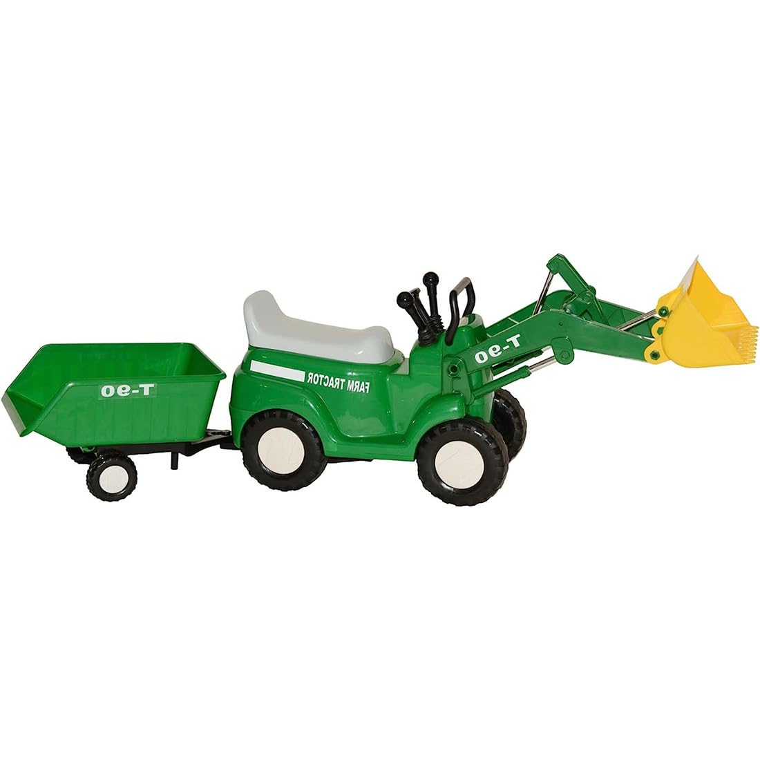 Tractor agrícola con pala grande y remolque extraíble | Ruedas gratis | Sonido realista del motor 3