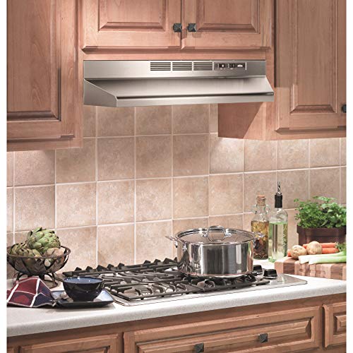 Broan-Nutone 412404 Non-Ducted Under-Cabinet Ductless Range Hood Insert, 24-Inch, Stainless Steel #TOP4