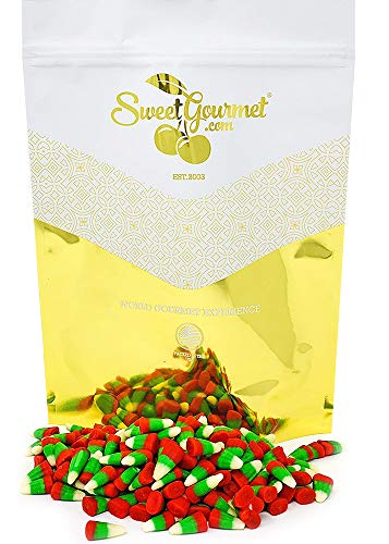 SweetGourmet Holiday Candy Corn Red, White & Green, Reindeer Corn, Bulk Christmas Candy, Gluten-Free, 3 Pounds