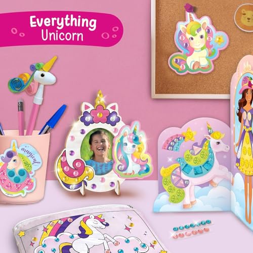 Imagimake Unicorn Craft Kit | 20+ Mess Free Activities | Bracelet Making Kit, Magnetic Board Princess Dress Up, Unicorn Stickers and More | 5,6,7,8 Year Old Girl Birthday Gift | Crafts for Girls 8-12 by Imagimake - Image 4