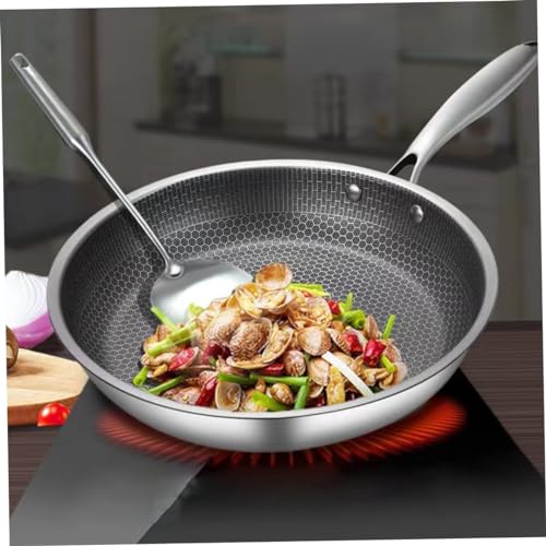 Wok de acero inoxidable con recubrimiento honeycomb Ciieeo miniatura 5