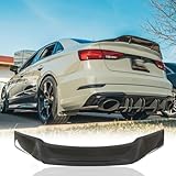 MCARCAR KIT Real Carbon Fiber Trunk Spoiler Compatible with 2014-2020 Audi A3 S3 RS3 Rear Boot Lid Highkick Wing Lip Factory Outlet