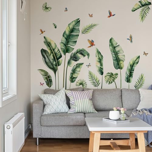 Vinilos Decorativos Tropicales Hojas de Palma y Banana miniatura 4