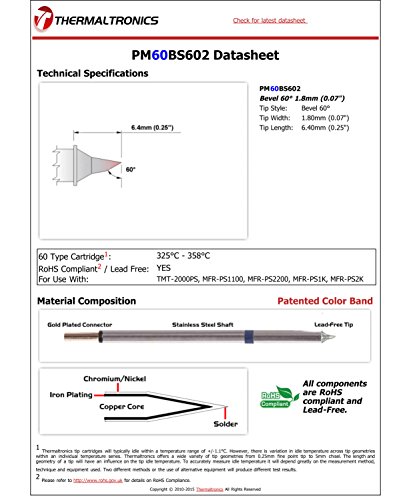 Image of Thermaltronics PM60BS602 Bevel 60deg 1.8mm (0.07in)
