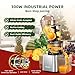 Flyseago Commercial 300W Cold Press Juicer Machines - Dual Outlet for Juice & Pulp, High Yield, Masticating Juicers, Heavy Duty Stainless Steel, Quiet Motor, Easy Clean for Restaurants, Bars