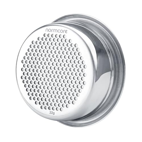 Normcore Panier de filtre haute extraction de précision 58 mm 22 g, filtre porte-filtre double couche, acier inoxydable 304, 0,8 mm d'épaisseur, livré avec un écran rondelle de 58,5 mm, 22 g