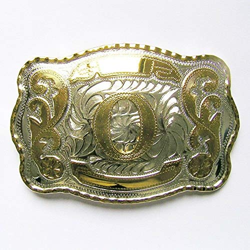Initial O Rodeo Big Cowboy Western Belt Buckle (Make Your Own Design With Pictures)