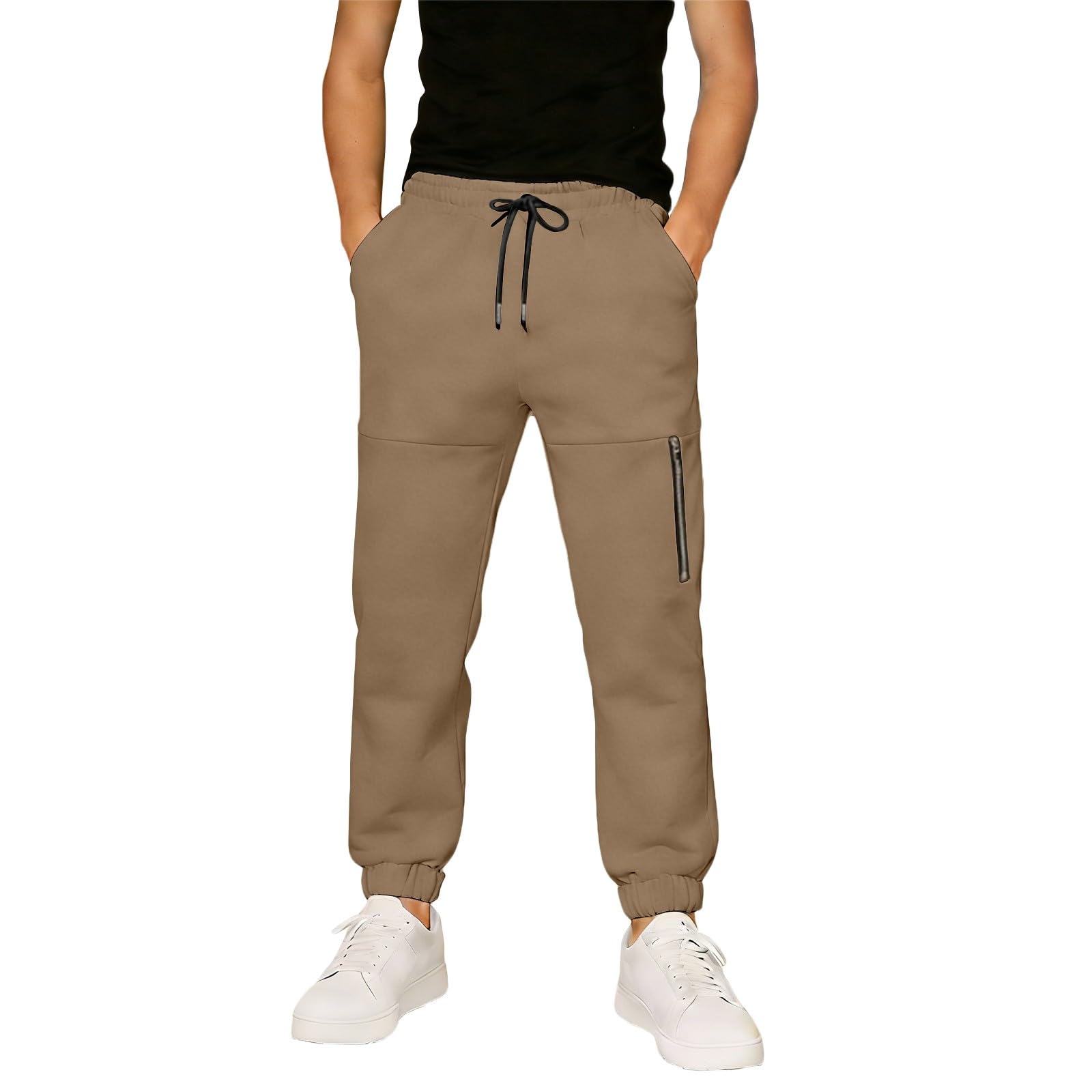 Pantalones de chándal para niños con cremallera en los tobillos, ajuste holgado