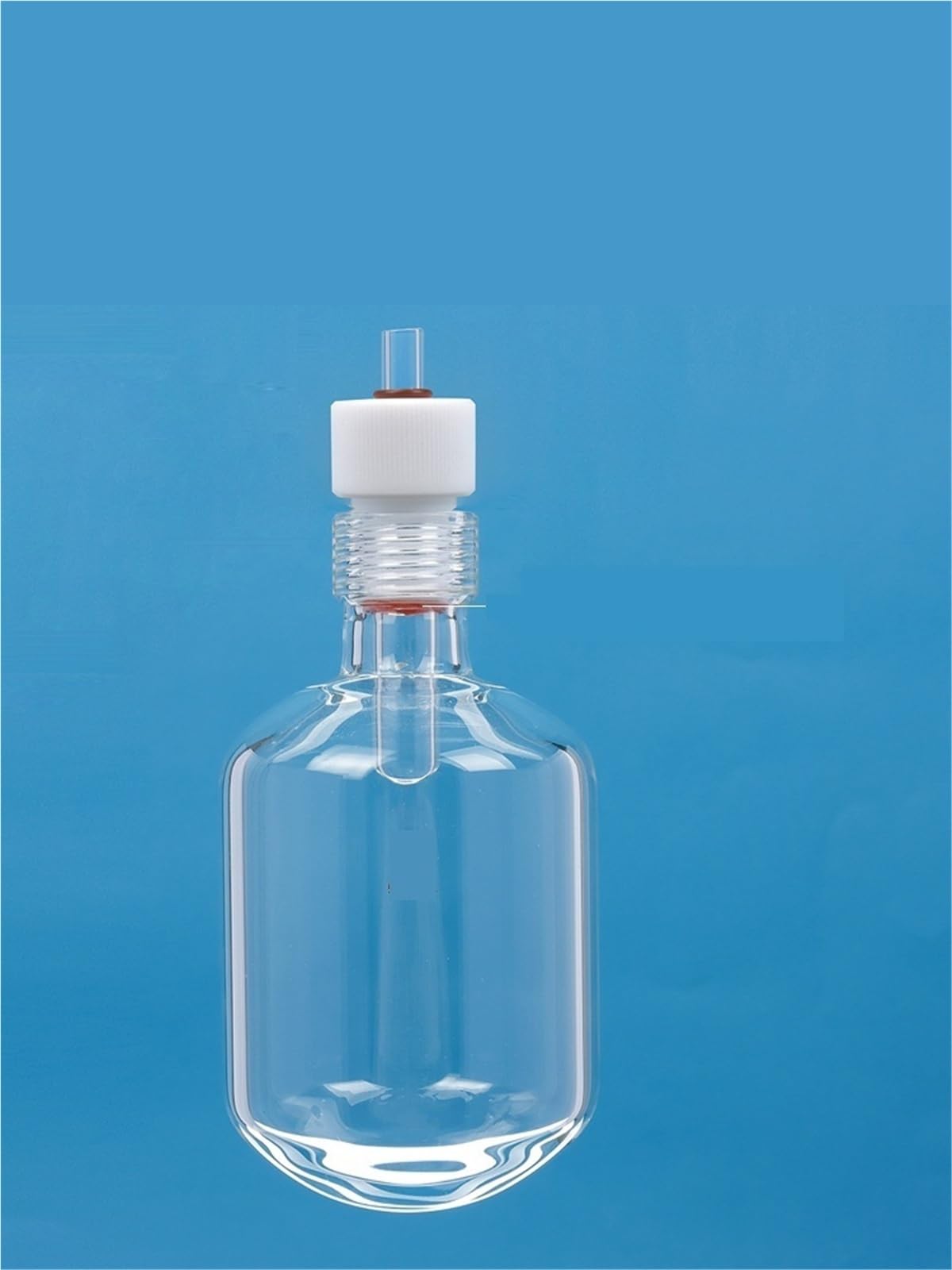 Matraz a presión de vidrio de borosilicato con llave de paso de PTFE for hidrólisis al vacío de laboratorio(1000ml round bottom)