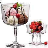 Utilisation polyvalente comme bol à mousse, verre parfait, verre trifle ou verre à panna cotta ; idéal pour les desserts en couches, le tiramisu, la salade de fruits et les petits apéritifs, lorsque les desserts doivent être présentés de manière décorative et bien visible. Peut également être utilisé comme élément de décoration.