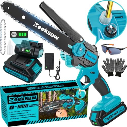 8 Inch Electric Chainsaw Cordless Auto Oiler, Seniors