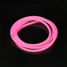 Tubo de silicona de 1 metro, manguera de goma flexible, conector de agua para tubería de refrescos, diámetro interior 1, 2, 3, 4, 5, 6, 7, 8, 9, 10, 12 mm, color rosa, diámetro interior 8 mm, diámetr