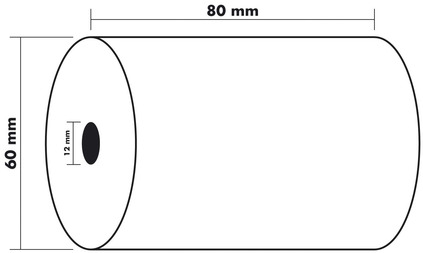 Exacompta Bobines pour balance 80 mm x 56 mm 48g/m² sans BpA Blanc 44 m