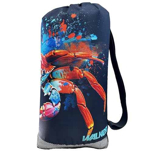 Walker Beach Mesh Bag Bolsa de Malla de Playa para Snorkel, Buceo y Natación – Hecha en EE. UU., Lona Crimson Crab miniatura 4