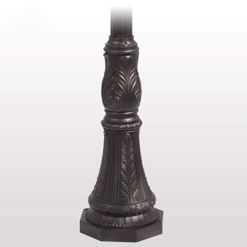 Lampada da cortile Lampada da esterno tradizionale antica in vetro per esterni Lanterna a palo alto 230 cm Lampada da colonna pressofusa impermeabile Lampada da giardino per prato da giardino Lampada