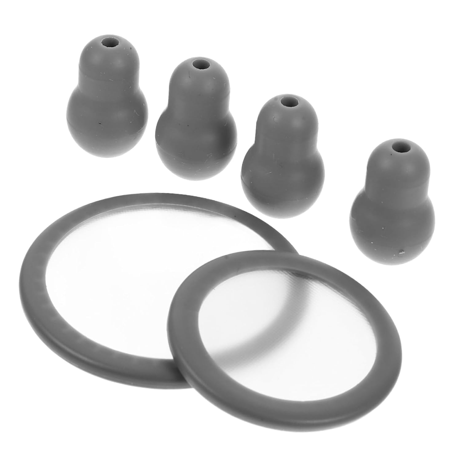 Stethoscope Ear Tip and Diaphragm Cover Gray Replacement Accessories Compatible with Various Models for Professionals