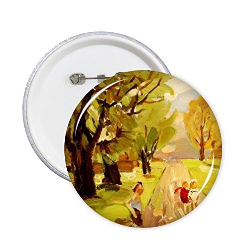 Badge arbre et route peinture abstraite pour sublimer votre sac à dos de voyage