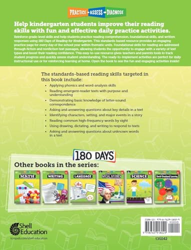 180 Days of Reading for K-6, Set of 7 Assorted Reading Workbooks, One Per Grade Level for Kindergarten through Sixth Grade (180 Days of Practice) - Image 2