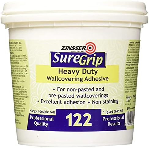 Zinsser SureGrip Heavy Duty Wallcovering Adhesive, Quart
