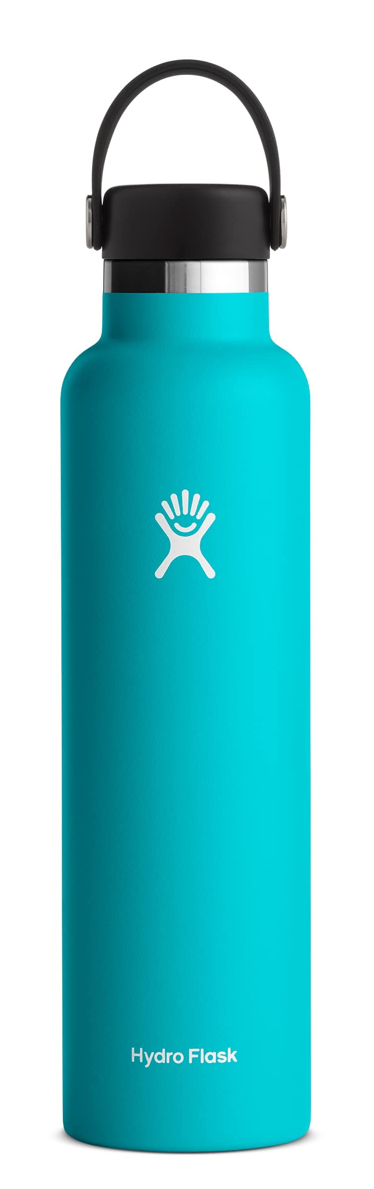 HYDRO FLASK - Water Bottle 709 ml (24 oz) - Vacuum Insulated Stainless Steel Water Bottle with Leak Proof Flex Cap and Powder Coat - BPA-Free - Standard Mouth - Laguna