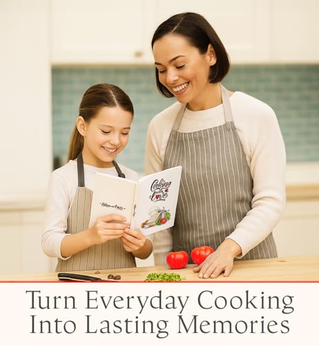Image of Blank Recipe Book to Write Your Own Recipes | Hardcover 160 Pages | Family Cookbook Journal with Stickers | Gift for Moms, Food Lovers & Home Cooks