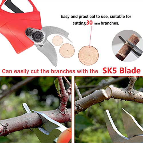 WEIWAN Astschere Akku Gartenschere Elektrisch Professionelle 30mm, Elektrische Astschere Mit Bürstenlosem Motor, 2 Batterie 21V x 2Ah, 1 Ersatzklinge, Leichtgewicht 1kg, 700W, 8-fache Effizienz – Bild 4