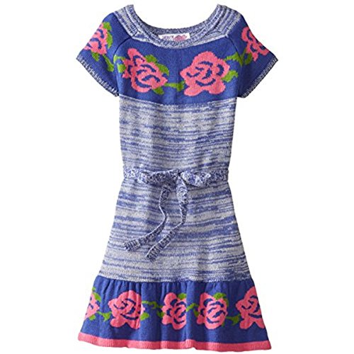 Derek Heart Big Girls' Jacquard Sweater Dress With Flounce