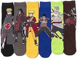 Ninja Socks Outdoor Wear Running Functional Socks Kakashi Middle Length Sports Socks Ninja Tsunade Men's Socks 6 Pairs Set