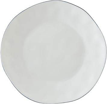 Tableau Blue Rim Dinner Plate, 11-inch Diameter, Set of 4