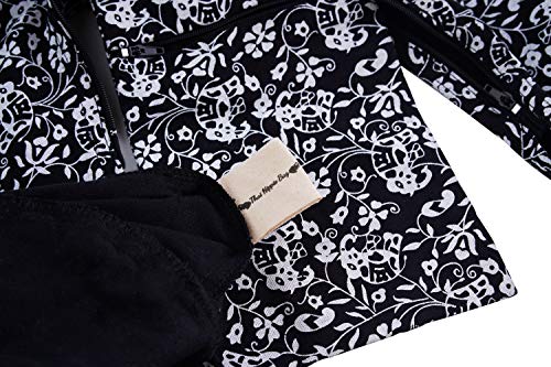Thai Hippie Bag Hippie Elephant Sling Cross Body Bag Purse Zip Pocket A Zip Inside Pocket Handmade Color Black #TOP5