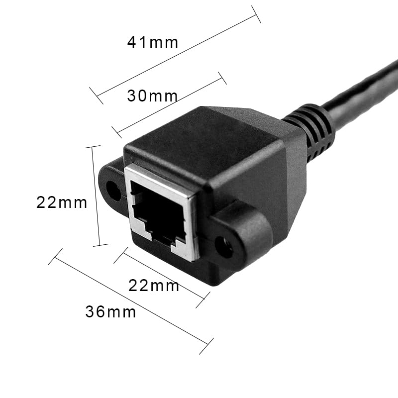Conector RJ45 Hembra a Tornillo 8 Pines 4 Piezas 0.3 m miniatura 6