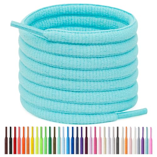 Image of Handshop 1 /4 inch Oval Athletic Shoelaces 24 inch-72 inch in 22 Colors Half Round Shoe Laces