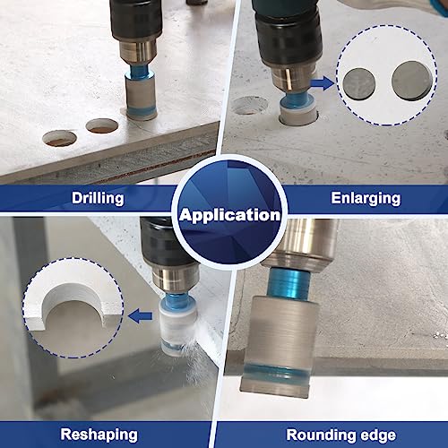Dry Diamond Core Drill Bit,BRSCHNITT 4/5inch Diamond finger milling bit Triangle Shank for Porcelain Tile Ceramic Stone Granite Marble - Image 3