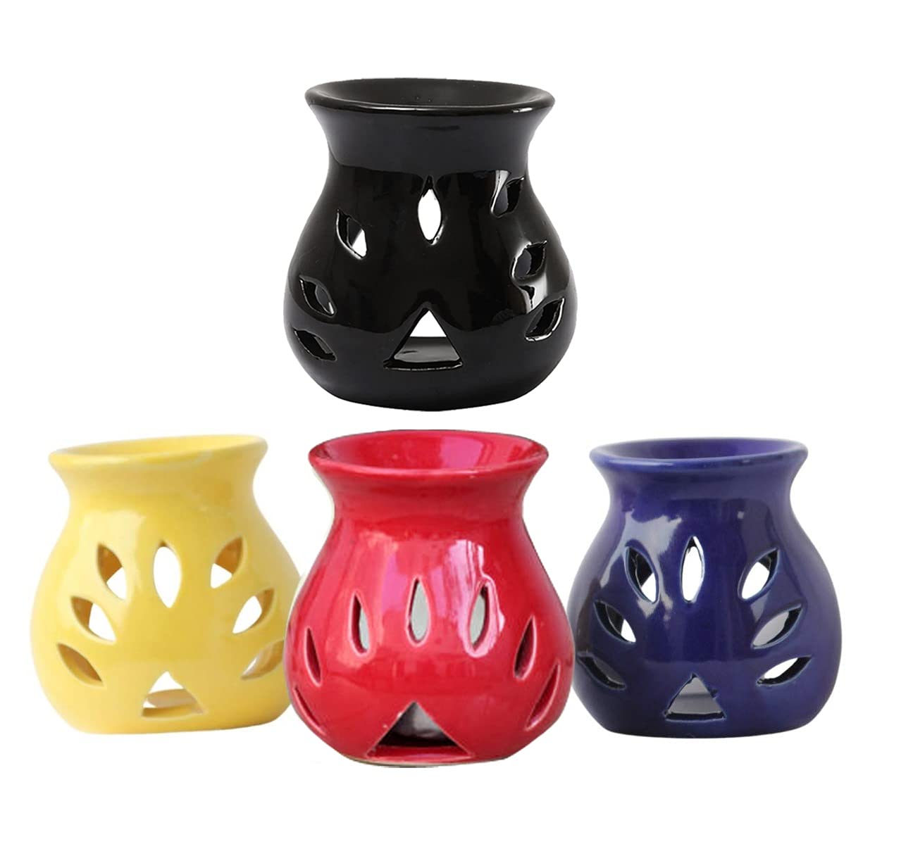 AIR-ROMA Ceramic Aroma Oil Burner/Diffusers Multicolour | Strong & Long-Lasting Aroma - Fragrance Oil -Set of 4 (Free 5 Candles) (B097RRFHTC) Amazon Price History, Amazon Price Tracker