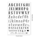 PH PandaHall Letter Clear Stamps Alphabets A-Z Transparent Stamps Number Silicone Stamp Rubber Stamp for Christmas New Year Cards Making Journaling Photo Album Scrapbooking, 11X16cm - Image 4